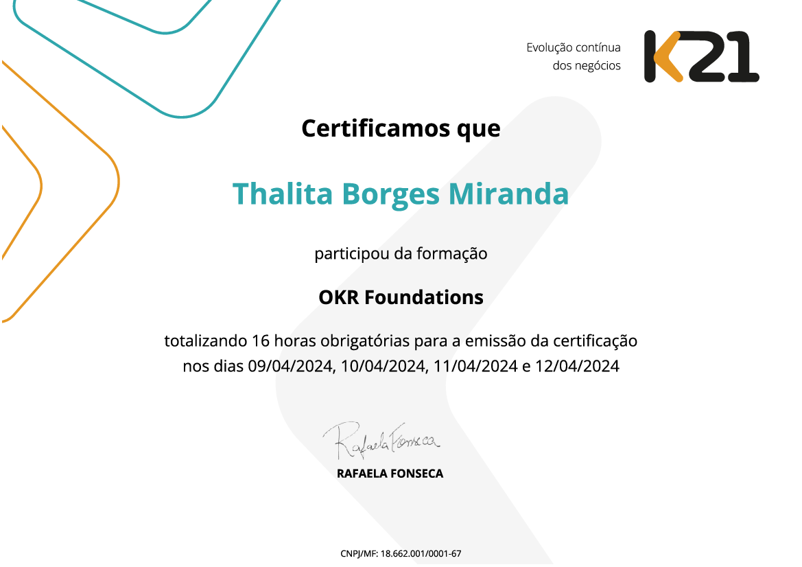 Certificado K21